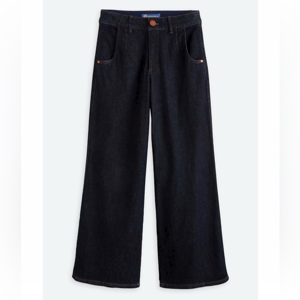 Dark Wash Wide Leg High Rise Jeans Petite 6P